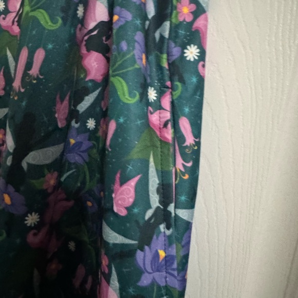Green Floral Fairy Print Dress with Pink & Purple Accents - Picture 3 of 4